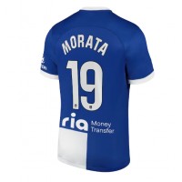Fotballdrakt Herre Atletico Madrid Alvaro Morata #19 Bortedrakt 2023-24 Kortermet